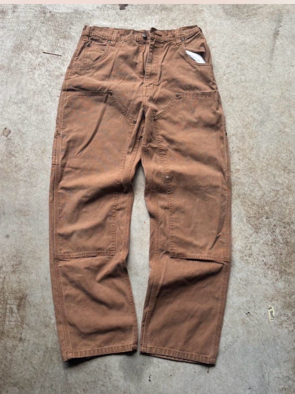 Men's Work-Style Carpenter Pants in Brown